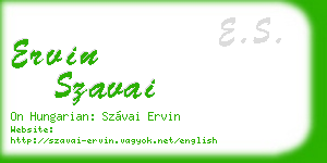 ervin szavai business card