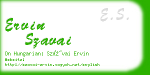 ervin szavai business card